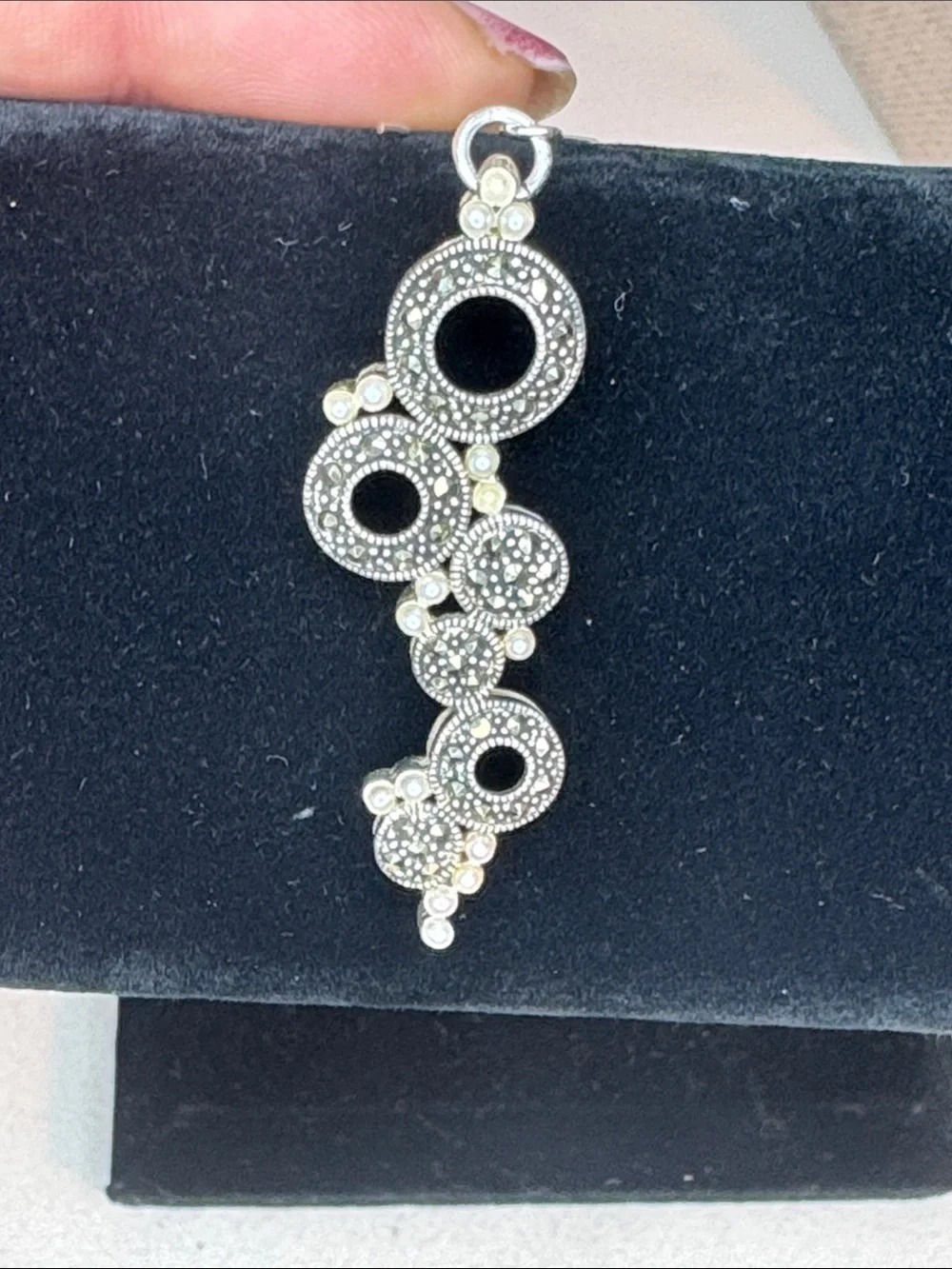 Sterling Silver Marcasite Drop Earrings - Elegant Women's Jewelry